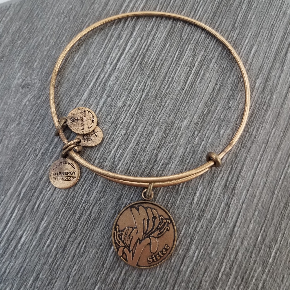 Alex and Ani Gold Sister Flower Bracelet Bangle